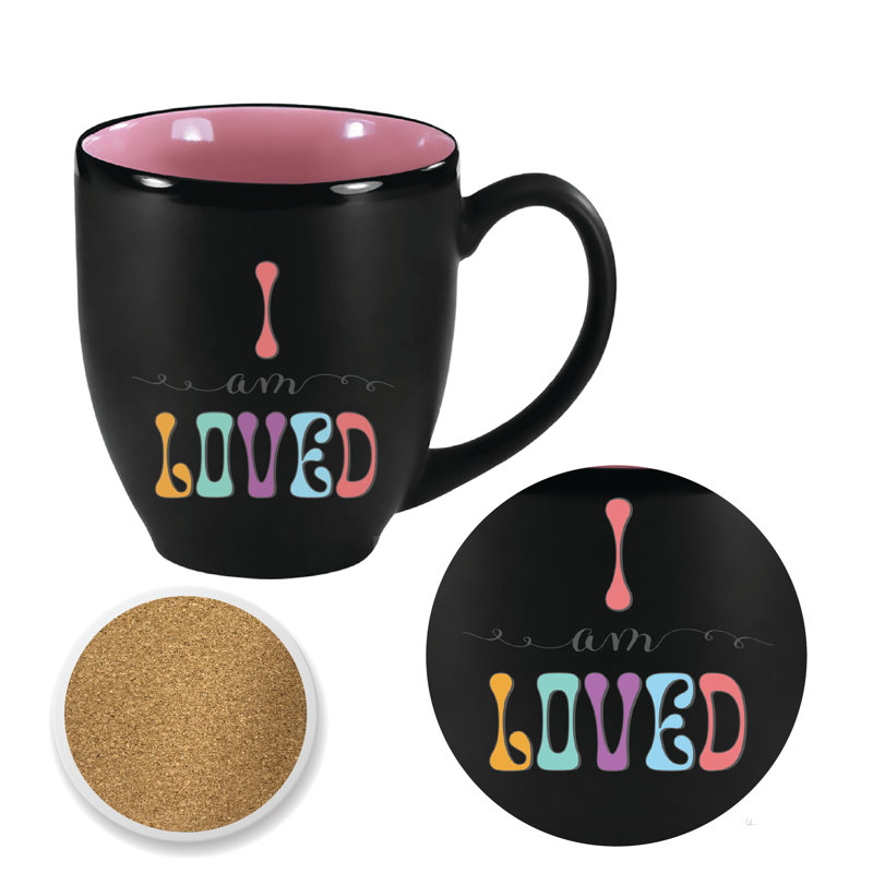 Ensemble de grandes tasses et sous-verres 16 oz I Am Bold