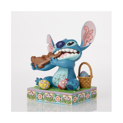 Disney Traditions par Jim Shore, figurine de Pâques mangeant un lapin en chocolat 5 pouces
