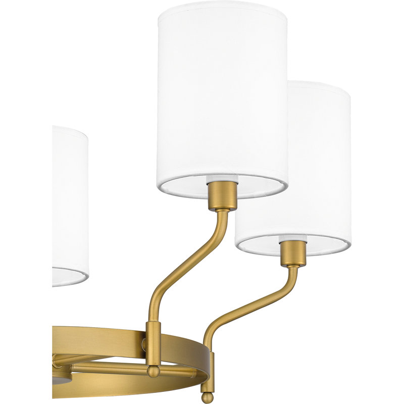 Lustre en laiton vieilli 5 lumières Parkton