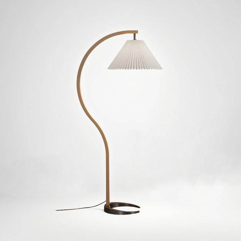 Jiabaoli Solid Wood, Wrought Iron and Fabric Floor Lamp