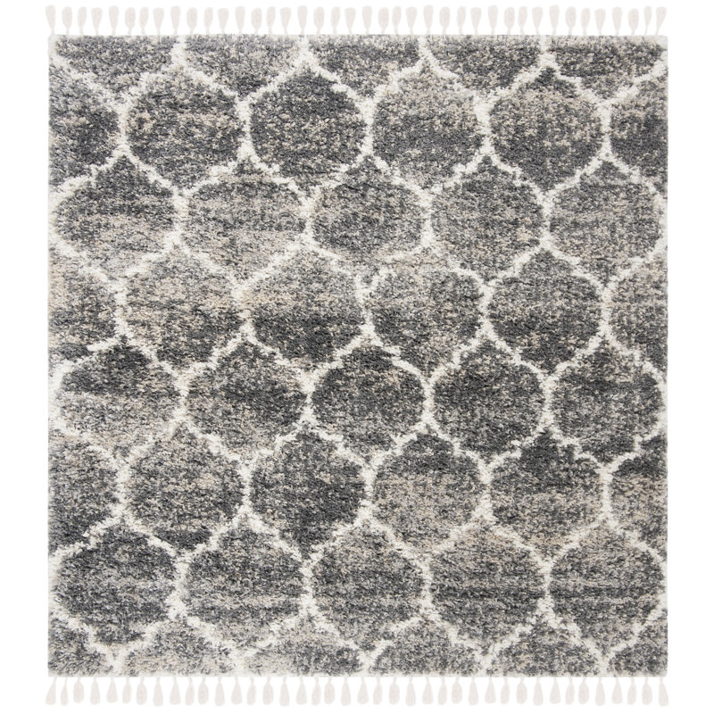Chilson Shag Performance Geometric Rug, Square 6'7"