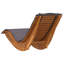 Chaise longue vidaXL avec coussin 2 personnes et 2 pièces en bois d'acacia massif brun-1135532102