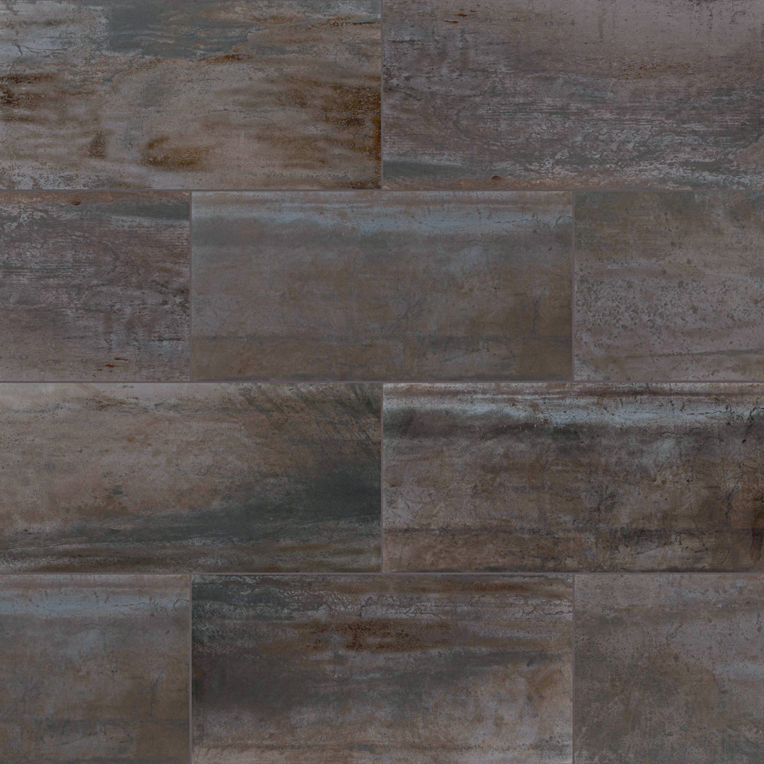 Vante 12 in. x 24 in. Matte Porcelain Metallic Look Floor and Wall Tile Ackland 