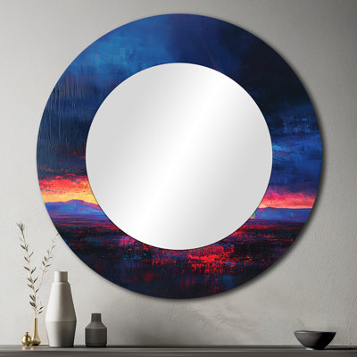 Arc-en-ciel après la tempête I - miroir décoratif traditionnel - impression sur métal