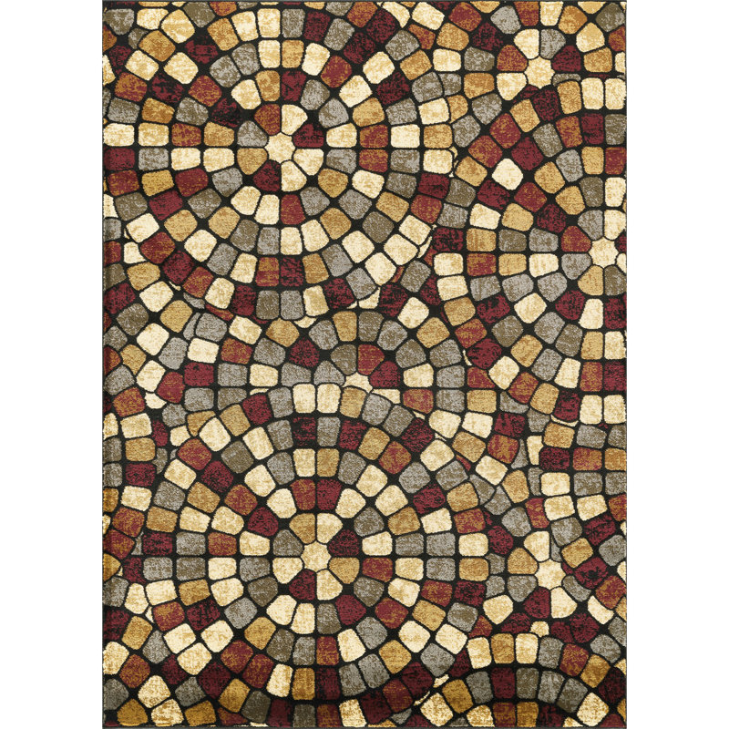 Tapis contemporain d'intérieur, Rectangulaire 7 pi 10 po x 10 pi 3 po