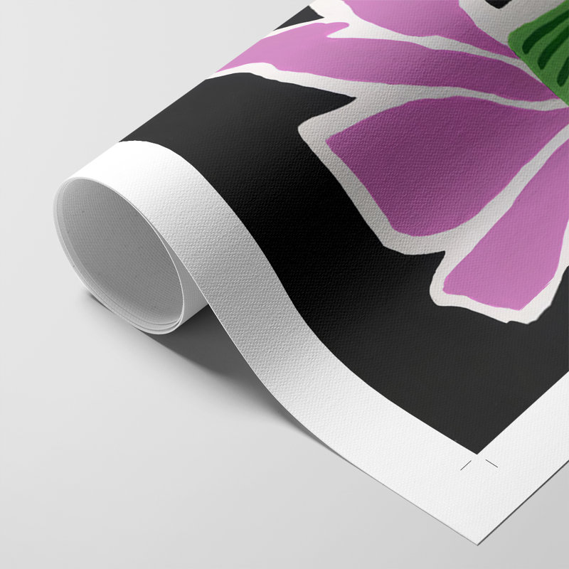 Pop Flowers V - Impression sur toile seulement - NON-CADRE, H 27 po x l 18 po