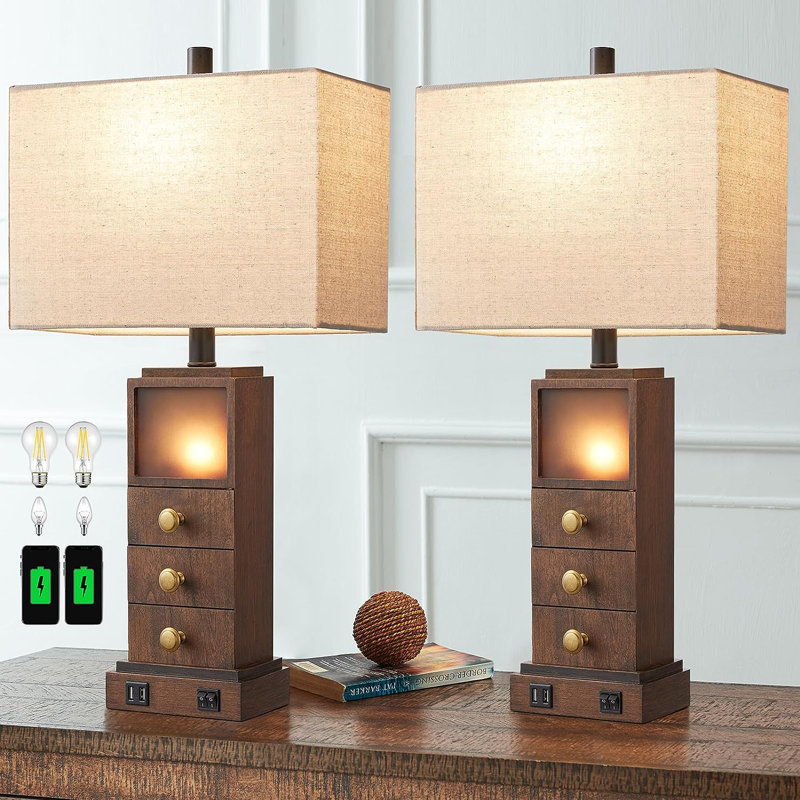 Lampe de table en bois Katsuya