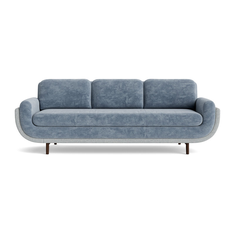Regatta 100 Sofa, Vintage Chenille-Smoky Blue/Textured Slub-Sky Blue, Sienna
