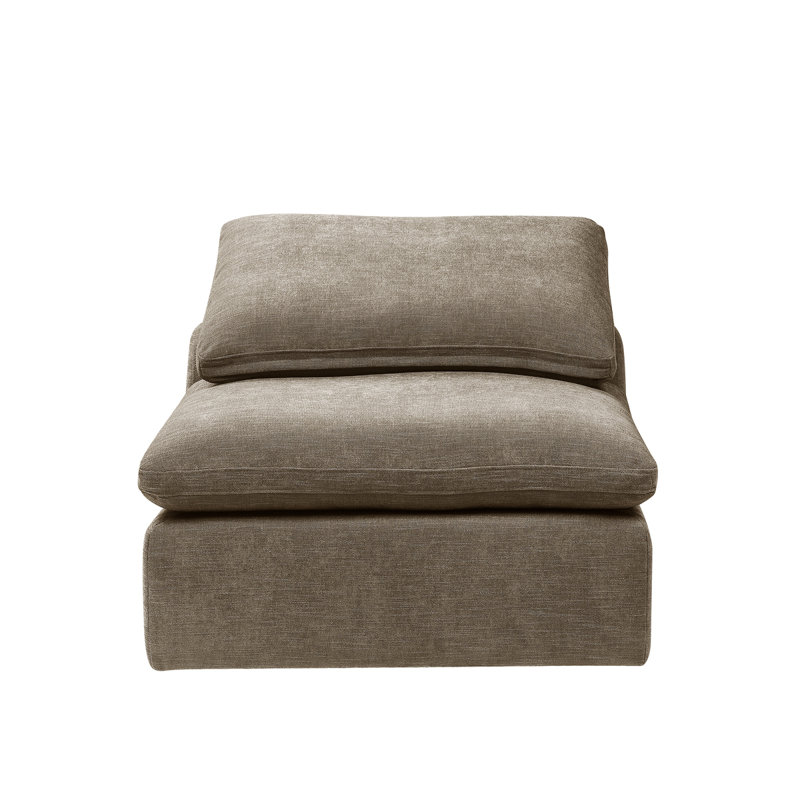 Mukund Upholstered Accent Chair, Beige 100% Linen
