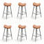 Chaise basse orange à dossier bas (paquet de 6)-1168655800-1168655801-1168655805