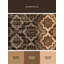 Tapis marocain orné de couleurs glamour lavables à la machine en brun - reliure beige-490861524