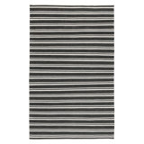 Palma 2x3 Hand Woven Performance Stripe Charcoal Fabric Rug