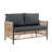 Comming Patio PE Wicker Sofa Set
