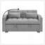 55.51 Inch Versatile Foldable Sofa Bed In 3 Lengths, Modern Sofa Sofa Sofa Velvet Pull-Out Bed, Adjustable Back And With USB Port And Ashtray And Swivel Phone Stand-118043399