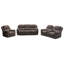 Ensemble canapé inclinable en tissu chenille, accoudoirs rembourrés, brun-133429843