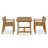 U_STYLE 5-Piece Outdoor Acacia Wood Outdoor Dining Set of 4,59.06-Inch Rectangular Table with Umbrella Hole,Suitable for Patio, Lawn, Garden, Poolside, & Indoor Use-1066569404