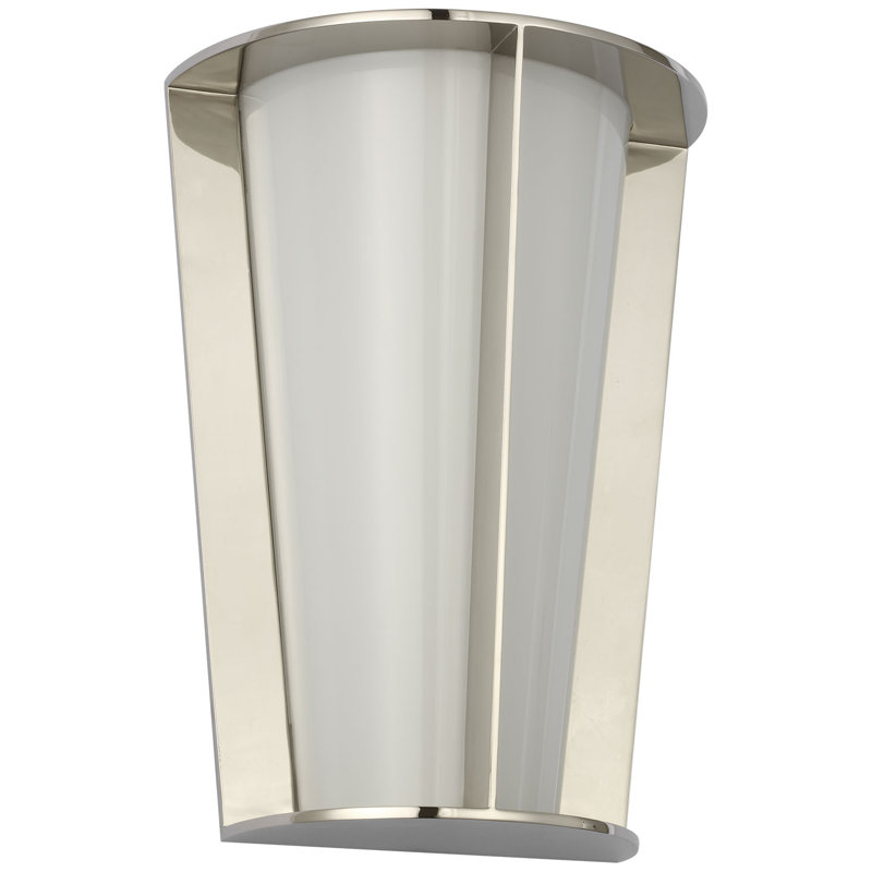 Barbara Barry Phinn 12" Tapered Sconce, Polished Nickel, Steel