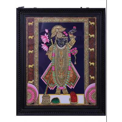 Shrinath Ji | Traditional Colours With 24 Karat Gold | With Frame