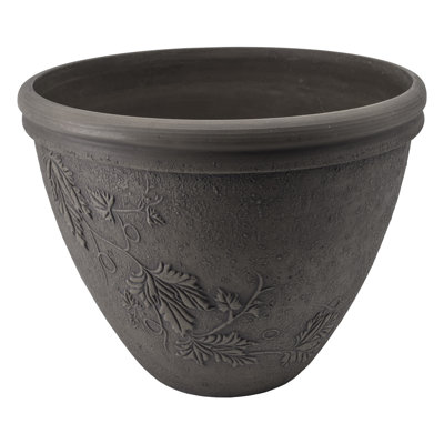 Pot de fleurs en composite avec soucoupe Kern