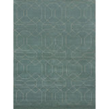 Geometric Area Rug in Light Blue