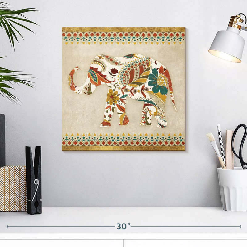 Brampt Boho Elephant II, 16" H x 16" W