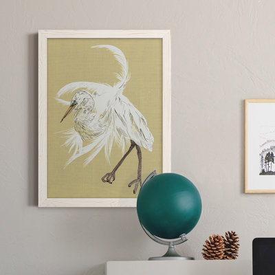 Heron Plumage VI - Peinture sur toile encadrée
