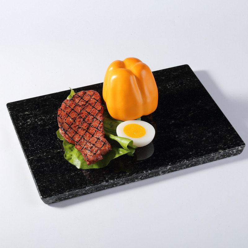 Planche à découper de luxe en marbre de granit pour cuisine Koville, rectangulaire, 12 x 8 po, via Lactea