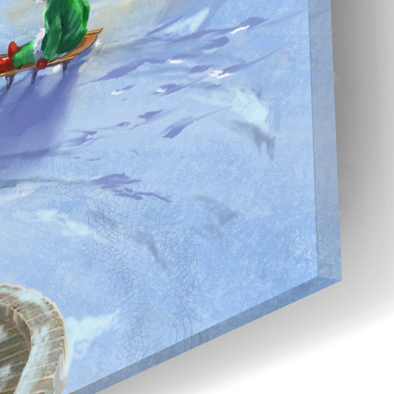 «Main Street Christmas» par Bigelow, illustrations en verre acrylique, H 12 po x l 16 po x P 0,13 po