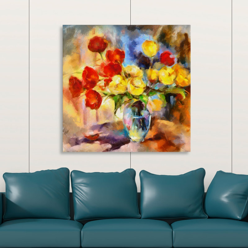 Abdouallah " Full Bouquet III ", 8" H x 8" W x 1.5" D