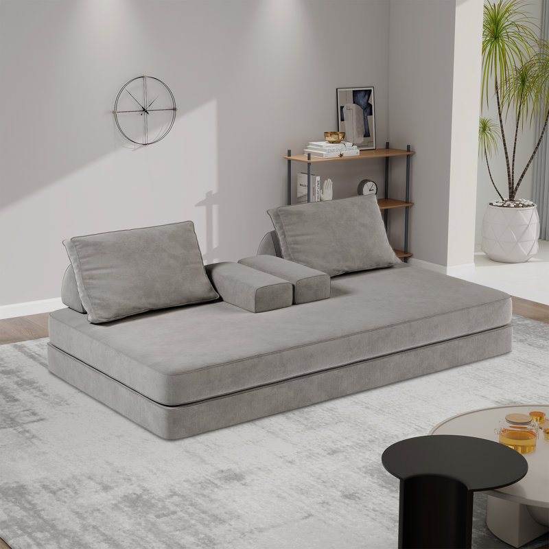 Canapé-lit l 86,6 po, Gris clair