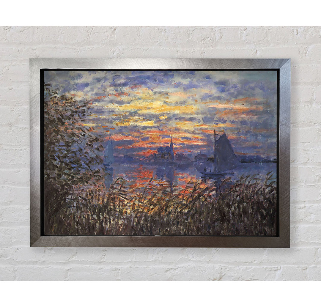 Sonnenuntergang an der Seine von Claude Monet - Einzelne Bilderrahmen Kunstdrucke