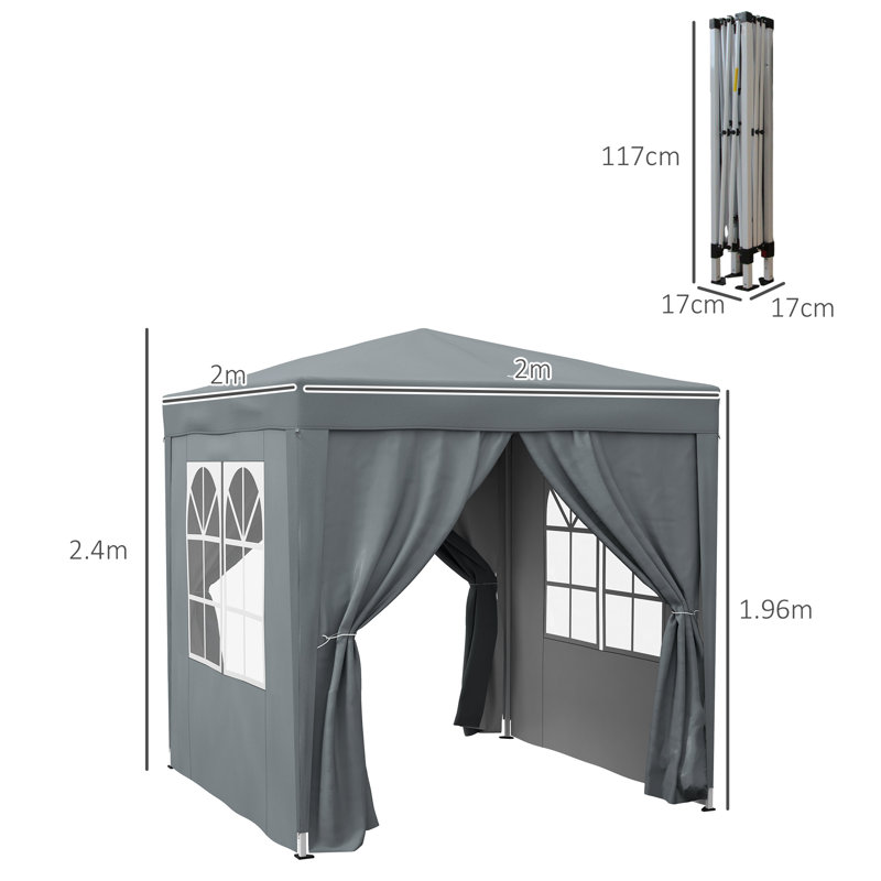 Sherell 2m x 2m Steel Party Tent