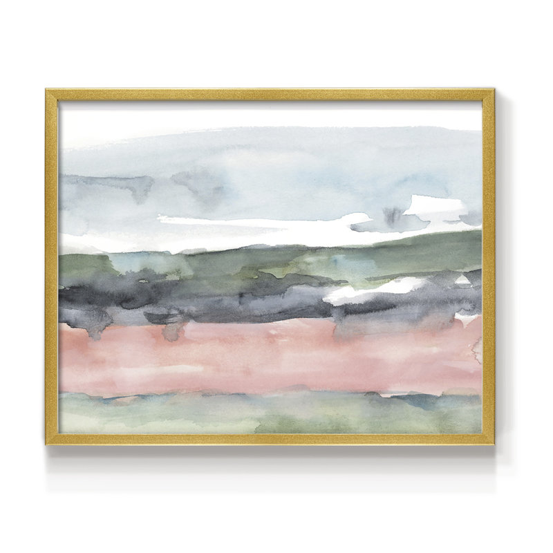 Blush Salt Bed I - impression encadrée - réarmable, H 11 po x l 14 po, Or