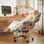 Ergonomic Adjustable Reclining Swiveling Office Chair - Faux Leather with Footrest for PC-119965248