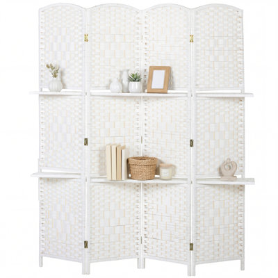 160 cm W x 170 cm H 4 - Panel Solid Wood Folding Room Divider