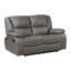 Canapé inclinable 2 places en cuir gris