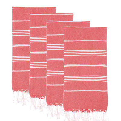 Ensemble de 4 serviettes de plage en coton turc Kayli