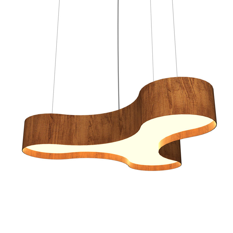 Luminaire suspendu unique à 1 lumière Trevo, Imbuia