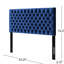 Tête de lit contemporaine en velours bleu marine pour grand lit, pieds réglables, tapisserie d'ameublement à point losange, tête de lit grand ravissante, hauteur, tendance-1706863061