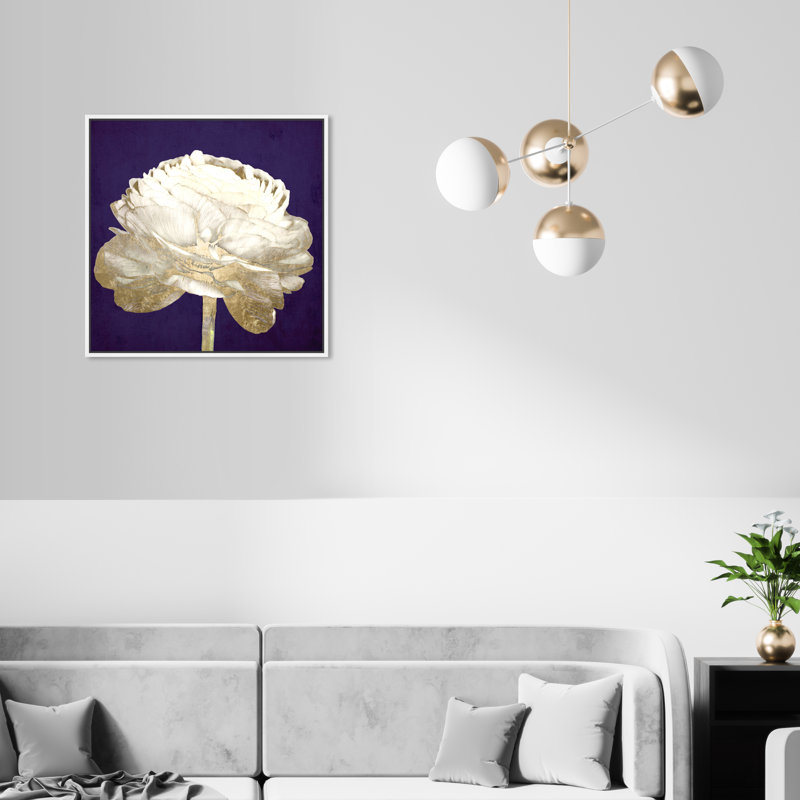 Violet violet, fleur de luxe - impression, H 20 po x l 20 po, Toile flottante blanche