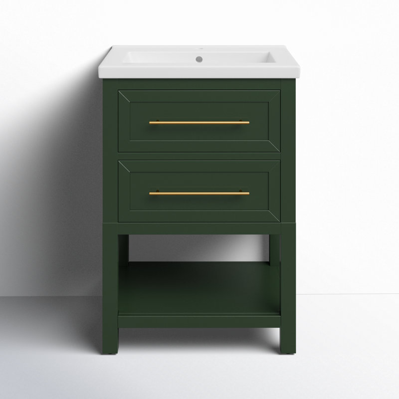 Ensemble de meuble-lavabo simple 24 po Bickley, Vert Muir