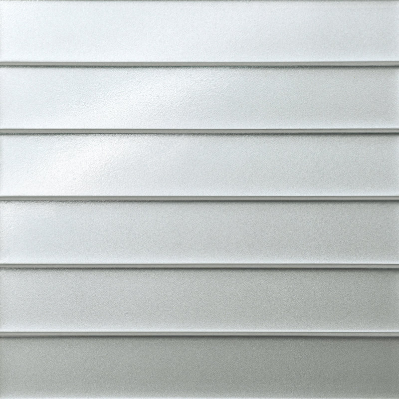 Carreau de verre et de mur 2 po x 12 po Kaikos, Argent