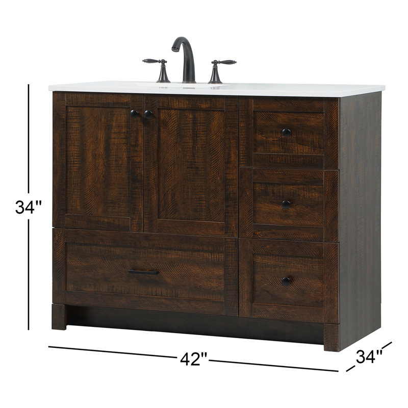 Ensemble de meuble-lavabo simple 42 po Soma, Espresso