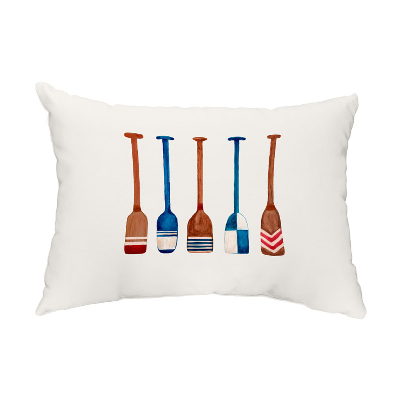 Outdoor Reversible Throw Pillow, Ivory