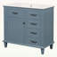Armoire de rangement autoportante avec lavabo, tiroirs rabattables et tablette réglable-1048172086