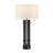 36" Metal Table Lamp With White Shade