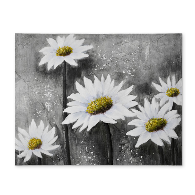 Daisies Polyester Placemat - White American Flowers Decor