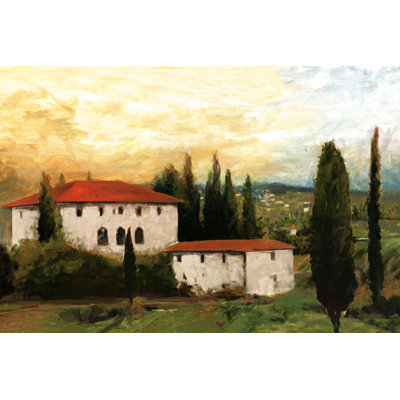 House In The Hills - Wrapped Canvas Painting