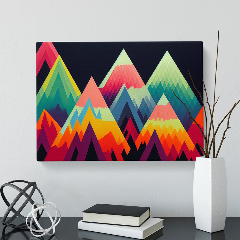 Geometric Pyramids Vol.1 Abstract - Wrapped Canvas, 50cm H x 76cm W x 3cm D