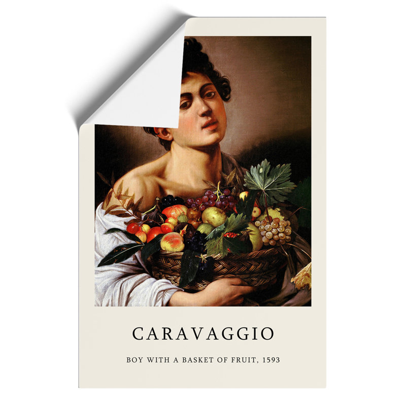 Boy with a Basket of Fruit Print by Caravaggio - Frameless Print, 59cm H x 42cm W x 0.1cm D